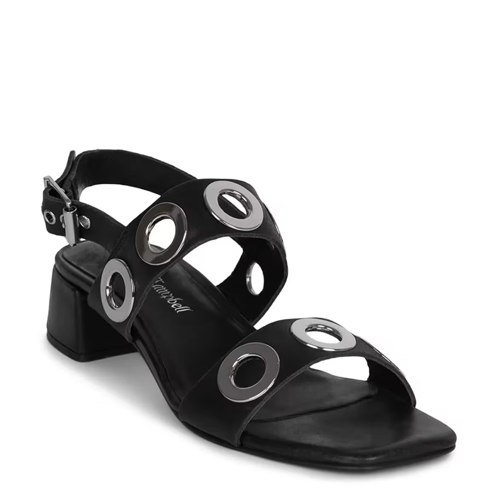 NWT Jeffrey Campbell Rivets Block Heel Sandals Sz 38/7 ( no original box)